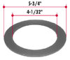 Triangle Suspension H130 Suspension Equalizer Beam Bracket Hutchens Trunnion Shaft Washer; Use with H129 Trunnion Shaft