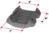 H184 by TRIANGLE SUSPENSION - Hutchens Bottom U-Bolt Plate for 4x6 Axle