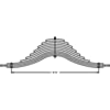 Triangle Suspension 62-147 Mack, R Spr, Lvs:10 CB; OEM# 4QK4005; SE Length: 26; LE Length: 26; SE End: HO-1-3 (1-3/4); LE