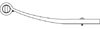 Triangle Suspension 96-1213 Leaf Spring White Volvo, R Spr, Lvs:1 FT; OEM# 8065215; SE Length: 22-29/32; LE Length: 4; SE
