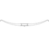 TRA013 by TRIANGLE SUSPENSION - Trailer Spring Fruehauf, lvs-1, Full Taper, SE:19-1/2; LE:19-1/2; S-End: HK-1; L-End: HK1; Grading: 1/1.390