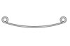 Triangle Suspension TBT-132 Suspension Spring Saddle Utility Trailer Spring 4-leaf, Type 1, 1-3/4x13-1/4x13-1/4
