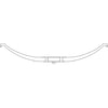 TRA015 by TRIANGLE SUSPENSION - Trailer Spring Fruehauf, lvs-1, Full Taper, SE:18-1/4; LE:18-1/4; S-End: HK-1; L-End: HK1; Grading: 1/1.390