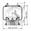 ContiTech AS9385 Suspension Air Spring Kit CONTITECH AIR SPRING 67492 / 1R11-178