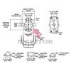 Meritor CP5008 Drive Axle Shaft Universal Joint Repair Kit Driveline Kit - Wing & Round Bearings, 5CRL Series, 3.309 in.