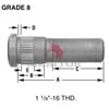 Meritor R001607L Wheel End Hardware - Wheel Stud, Single End, LH