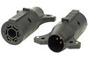 Pollak 12-719 Trailer Wiring Adapter Trailer Wiring Adapter - 7-Way Blade Socket to 6-Way Round Plug