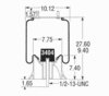 W013589370 by FIRESTONE - Air Spring - 27.60" Extended, 9.40" Compressed, 9.00" Wdith Top Plate, Reversible Sleeve