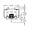 W013589807 by FIRESTONE - Air Suspension Spring - 9" Top Plate, 9.5" Piston, 4.7"-14" Height Range