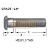 Euclid E-10256 Stud WHEEL END HARDWARE - WHEEL STUD