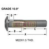 Euclid E-10216 Wheel Stud and Lug Nut Kit Euclid Wheel End Hardware - Wheel Stud, Metric, RH
