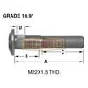 Euclid E-10218 Wheel Stud and Lug Nut Kit Stud