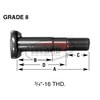 Leland W667 Brake Hardware Tech Tray HEADED STUD LH - 5/BOX