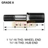 Euclid E-5935-R Euclid Wheel End Hardware - Wheel Stud, Double End, RH