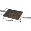 Euclid E-8664 Suspension Bushing Kit Spring End Pad, Poly, 7 5/8 L x 4 3/4 W x 1 Thk