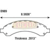 Euclid ED989S Disc Brake Pad Set Disc Brake Pad Set