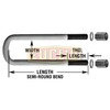 E-UB8354-12 by EUCLID - U-Bolt Assembly - Semi-Round Bend