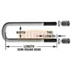 Euclid E-UB8394-144 Air Suspension Axle U-Bolt CL14-U-BOLT ASS
