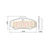 Euclid FSAESD928 Disc Brake Pad Set Euclid Disc Brake Pad Kit - N - Type Leaf (3 - Leaf)