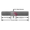 Meritor 4X1628 Wheel Hub Stud Wheel Hub Stud