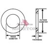 1229S1397 by MERITOR - Differential End Yoke Nut - 1.13 in. Width Across Flats, 0.88 in.-20 Thread
