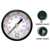 Tectran 49014 Multi-Purpose Pressure Gauge Pressure Gauges (Part Number: 80L25BM1C*) (Representative Image)