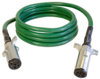 Tectran 37079 Trailer Power Cable 15 ft. Yellow ARTICFLEX™ 7-Way Auxiliary Straight Cable with Metal Plugs and WeatherSeal™