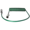 Tectran 37053 Accessory Wiring Harness 12 ft. Green ABS Duty Powercoil, 12" x 12" Leads, 2 Plugs with Spring Guards