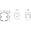 Firestone W013586927 Suspension Air Spring Kit Airide Air Spring Double Convoluted 20