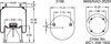 Firestone W013589264 Suspension Air Spring Kit Airide Air Spring Reversible Sleeve 1T19F-14