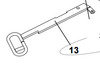 JOST SK73105-15 Fifth Wheel Release Lever Retainer Release handle - Left Hand for Fifth Wheel