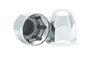 Haltec H-190 Wheel Lug Nut Cover Wheel Lug Nut Cover - Hug-A-Lug, Push-on, Chrome, For 1-1/16" Hex Flange Nut