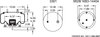 Firestone W013588738 Suspension Air Spring Kit Air Spring - 14.82" Extended, 4.30" Compressed, 10.38" Wdith Top Plate,