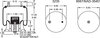 Firestone W013589599 Suspension Air Spring Kit Airide Air Spring Reversible Sleeve 1T15AA-3
