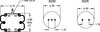 Firestone W013586831 Suspension Air Spring Kit Airide Air Spring Double Convoluted 267-1.5