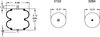 Firestone W013586886 Suspension Air Spring Kit Airide Air Spring Double Convoluted 20-1