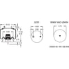 Firestone W013589336 Suspension Air Spring Kit Airide Air Spring Reversible Sleeve 1T15M-4