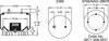 Firestone W013589218 Suspension Air Spring Kit Airide Air Spring Reversible Sleeve 1T19F-5