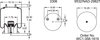 Firestone W013589646 Suspension Air Spring Kit Airide Air Spring Reversible Sleeve 1T15MBTW-10