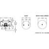 Firestone W013589365 Suspension Air Spring Kit Airide Air Spring Reversible Sleeve 1T15M-2
