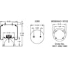 Firestone W013588792 Suspension Air Spring Kit Airide Air Spring Reversible Sleeve 1T19L-11