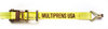 5336-27 by MULTIPRENS - 3” x 27' Ratchet Strap using #5300 Heavy Duty Ratchet and #619 Wire J Hook