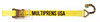 5943-27 by MULTIPRENS - 4” x 27' Ratchet Strap using #5900 Heavy Duty Ratchet and #318 18” Chain Anchor