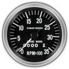 Stewart Warner 82688 Multi-Purpose Gauge Tach, Mech, DLX, 3500RPM, 3/3-8", HM, .5:1