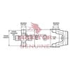 Meritor CP950N 3 Drive Axle Shaft Universal Joint Drive Axle Shaft Universal Joint, 2.501 in. Bearing Diameter, 7.350 in.
