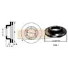 Euclid E-12521 Disc Brake Rotor Disc Brake Rotor - 15.38 in. Outside Diameter, Hat Shaped Rotor