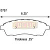 Euclid ED757S Disc Brake Pad Set Hydraulic Brake - Disc Pad Set