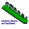 Mechanic's Time Savers 485 1/4 in. Drive Universal Magnetic Green Socket Holder 5-14mm