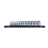 19100C by SUNEX TOOLS - 13 Pc. 1/4" Dr Standard Socket Set-MM 6pt Rail