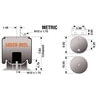 58520-002L by HENDRICKSON - Liftable Air Suspension Air Spring - Rear, HAS Model, Left Hand, with Metric Stud